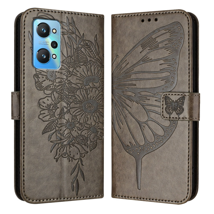 Embossed Butterfly Leather Phone Case, For Realme 10T 5G / 10s 5G / 9i 5G India, For Realme C30 4G/C30s/Narzo 50i Prime, For Realme GT Neo 3T