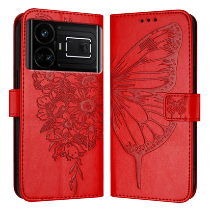 Embossed Butterfly Leather Phone Case, For Realme GT5 240W / GT5 5G, For Realme 11 5G Global / 11X 5G, For Realme C53 India/Narzo N53 4G Global