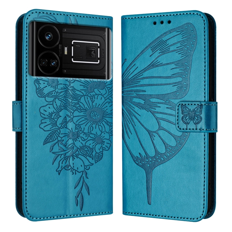 Embossed Butterfly Leather Phone Case, For Realme GT5 240W / GT5 5G, For Realme 11 5G Global / 11X 5G, For Realme C53 India/Narzo N53 4G Global