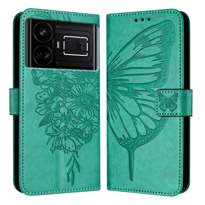 Embossed Butterfly Leather Phone Case, For Realme GT5 240W / GT5 5G, For Realme 11 5G Global / 11X 5G, For Realme C53 India/Narzo N53 4G Global