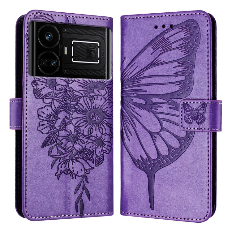Embossed Butterfly Leather Phone Case, For Realme GT5 240W / GT5 5G, For Realme 11 5G Global / 11X 5G, For Realme C53 India/Narzo N53 4G Global