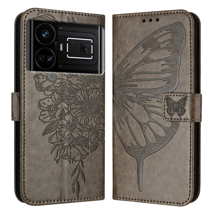 Embossed Butterfly Leather Phone Case, For Realme GT5 240W / GT5 5G, For Realme 11 5G Global / 11X 5G, For Realme C53 India/Narzo N53 4G Global