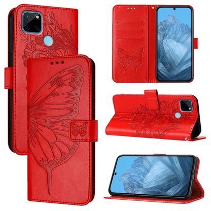 Embossed Butterfly Leather Phone Case, For Realme V23 / Narzo 50 5G, For Realme C20 / C11 2021 / C21, For Realme C21Y