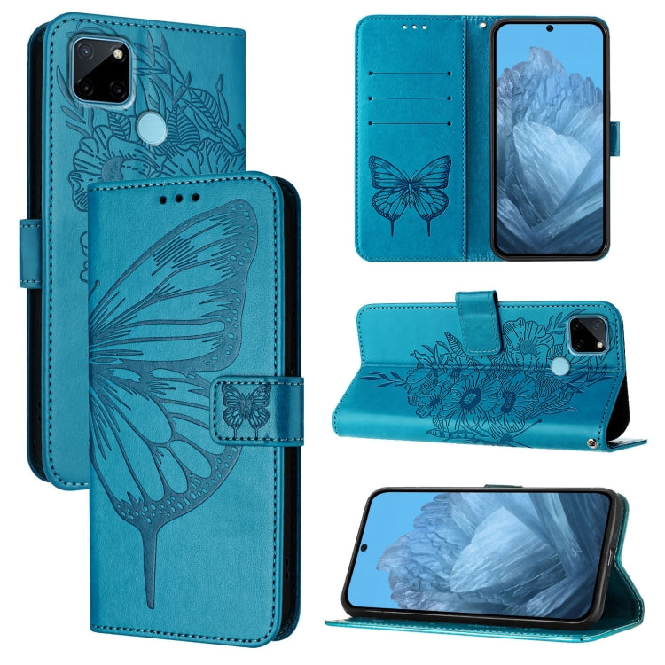 Embossed Butterfly Leather Phone Case, For Realme V23 / Narzo 50 5G, For Realme C20 / C11 2021 / C21, For Realme C21Y