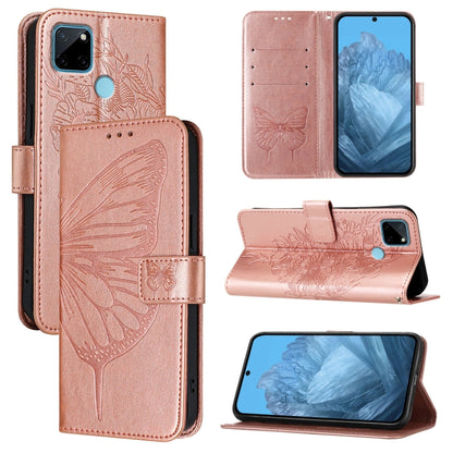 Embossed Butterfly Leather Phone Case, For Realme V23 / Narzo 50 5G, For Realme C20 / C11 2021 / C21, For Realme C21Y