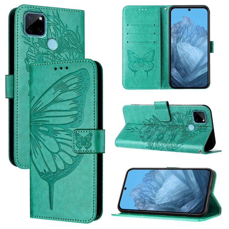 Embossed Butterfly Leather Phone Case, For Realme V23 / Narzo 50 5G, For Realme C20 / C11 2021 / C21, For Realme C21Y