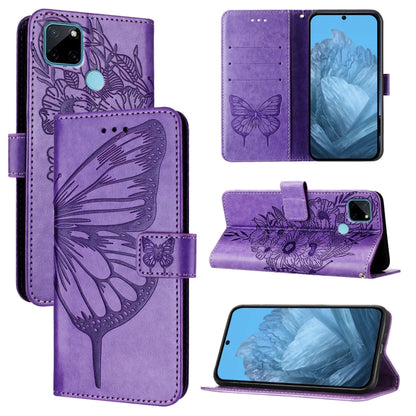 Embossed Butterfly Leather Phone Case, For Realme V23 / Narzo 50 5G, For Realme C20 / C11 2021 / C21, For Realme C21Y