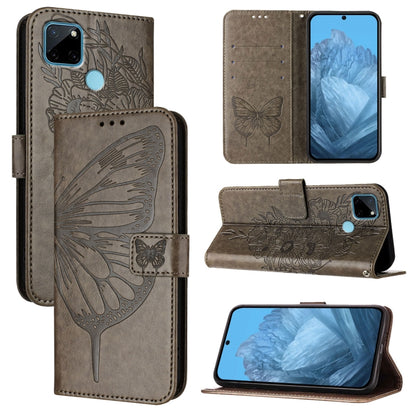 Embossed Butterfly Leather Phone Case, For Realme V23 / Narzo 50 5G, For Realme C20 / C11 2021 / C21, For Realme C21Y