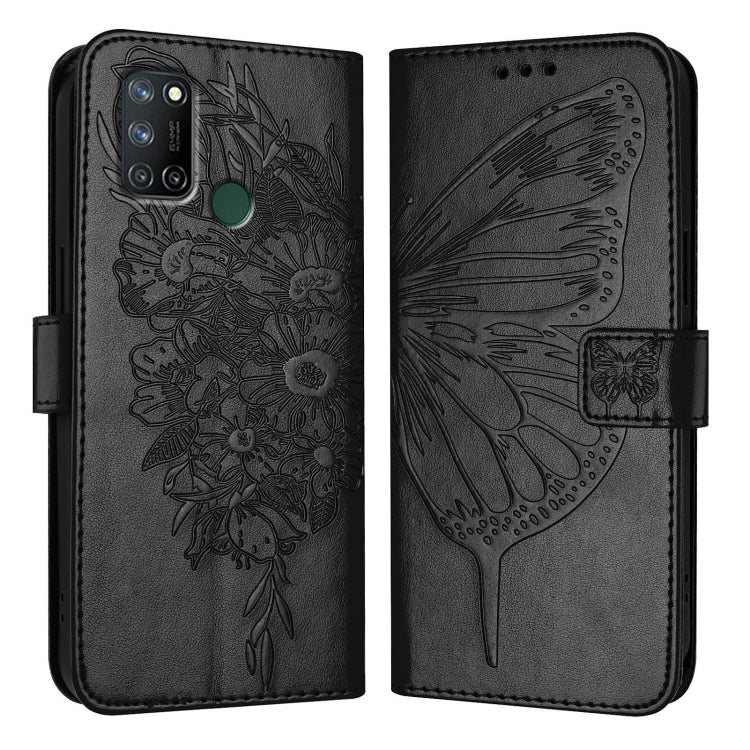 Embossed Butterfly Leather Phone Case, For Realme C17 / 7i
