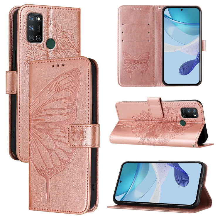 Embossed Butterfly Leather Phone Case, For Realme C17 / 7i