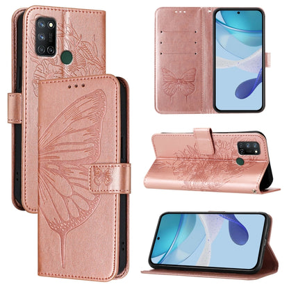 Embossed Butterfly Leather Phone Case, For Realme C17 / 7i