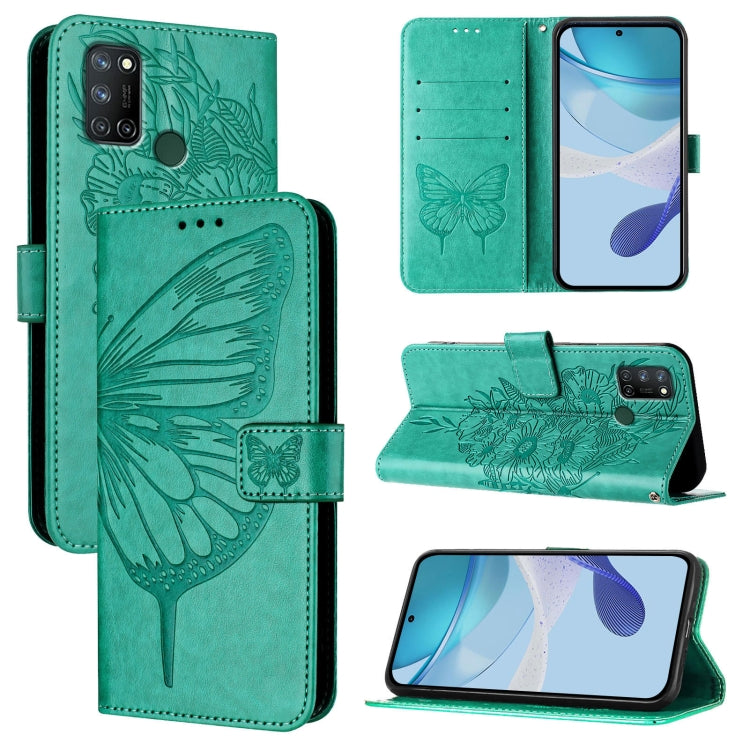 Embossed Butterfly Leather Phone Case, For Realme C17 / 7i