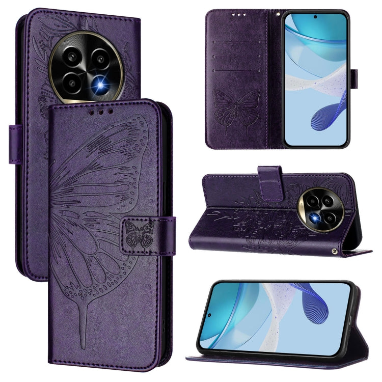 Embossed Butterfly Leather Phone Case, For Realme 14 Pro, For Realme GT7 Pro 5G, For Realme 13 Pro / 13 Pro+ 5G