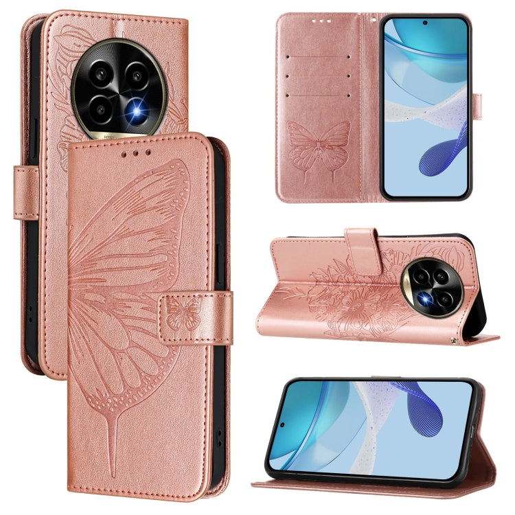 Embossed Butterfly Leather Phone Case, For Realme 14 Pro, For Realme GT7 Pro 5G, For Realme 13 Pro / 13 Pro+ 5G