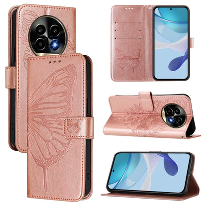 Embossed Butterfly Leather Phone Case, For Realme 14 Pro, For Realme GT7 Pro 5G, For Realme 13 Pro / 13 Pro+ 5G