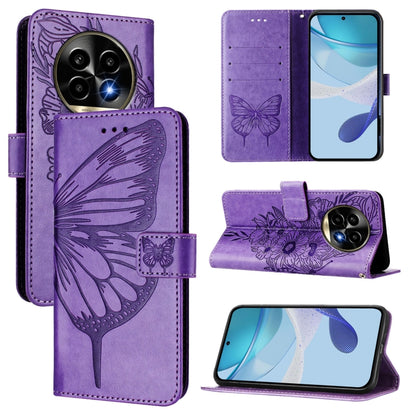 Embossed Butterfly Leather Phone Case, For Realme 14 Pro, For Realme GT7 Pro 5G, For Realme 13 Pro / 13 Pro+ 5G