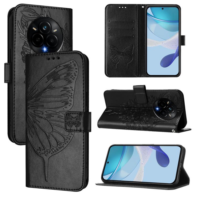 Embossed Butterfly Leather Phone Case, For Realme 14 Pro, For Realme GT7 Pro 5G, For Realme 13 Pro / 13 Pro+ 5G