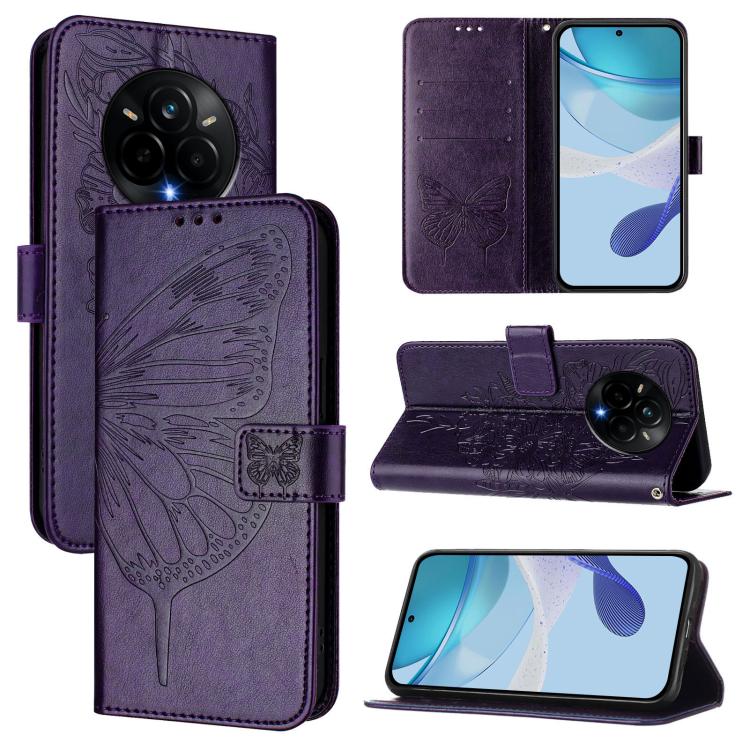 Embossed Butterfly Leather Phone Case, For Realme 14 Pro, For Realme GT7 Pro 5G, For Realme 13 Pro / 13 Pro+ 5G