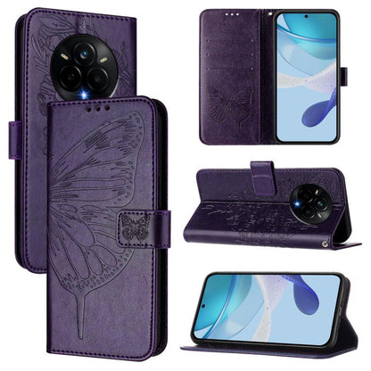 Embossed Butterfly Leather Phone Case, For Realme 14 Pro, For Realme GT7 Pro 5G, For Realme 13 Pro / 13 Pro+ 5G