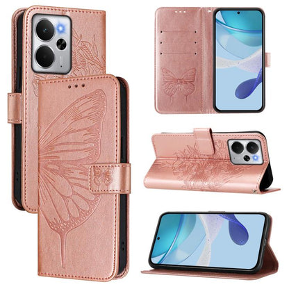 Embossed Butterfly Leather Phone Case, For Realme Narzo 80 Pro / 14 Pro 5G India, For Realme 14 5G Global / P3 5G India, For Realme 14 Pro+