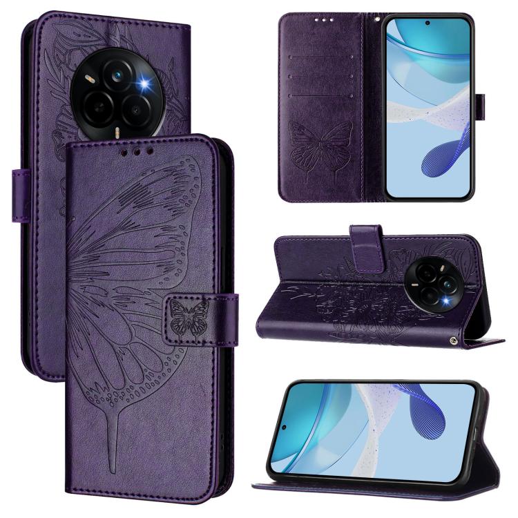 Embossed Butterfly Leather Phone Case, For Realme Narzo 80 Pro / 14 Pro 5G India, For Realme 14 5G Global / P3 5G India, For Realme 14 Pro+