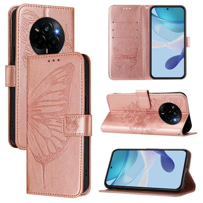 Embossed Butterfly Leather Phone Case, For Realme Narzo 80 Pro / 14 Pro 5G India, For Realme 14 5G Global / P3 5G India, For Realme 14 Pro+