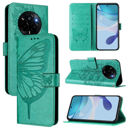 Embossed Butterfly Leather Phone Case, For Realme Narzo 80 Pro / 14 Pro 5G India, For Realme 14 5G Global / P3 5G India, For Realme 14 Pro+