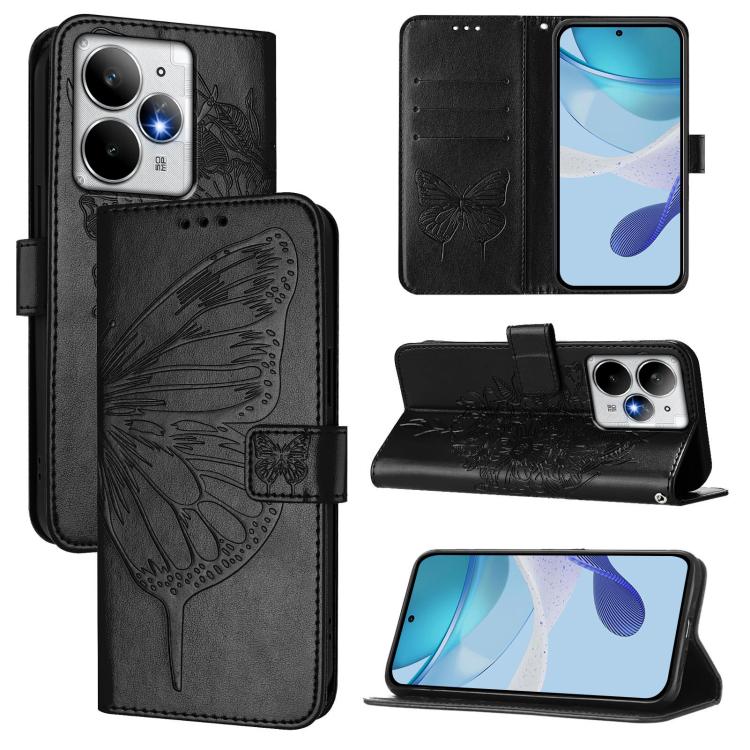 Embossed Butterfly Leather Phone Case, For Realme C71 4G Global, For Realme Neo7 Turbo 5G, For Realme V70 / 14x Global / C75 5G