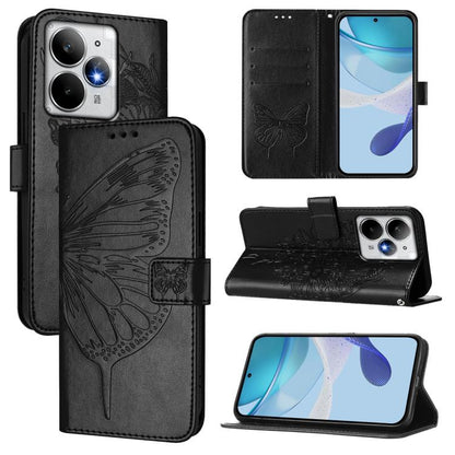 Embossed Butterfly Leather Phone Case, For Realme C71 4G Global, For Realme Neo7 Turbo 5G, For Realme V70 / 14x Global / C75 5G