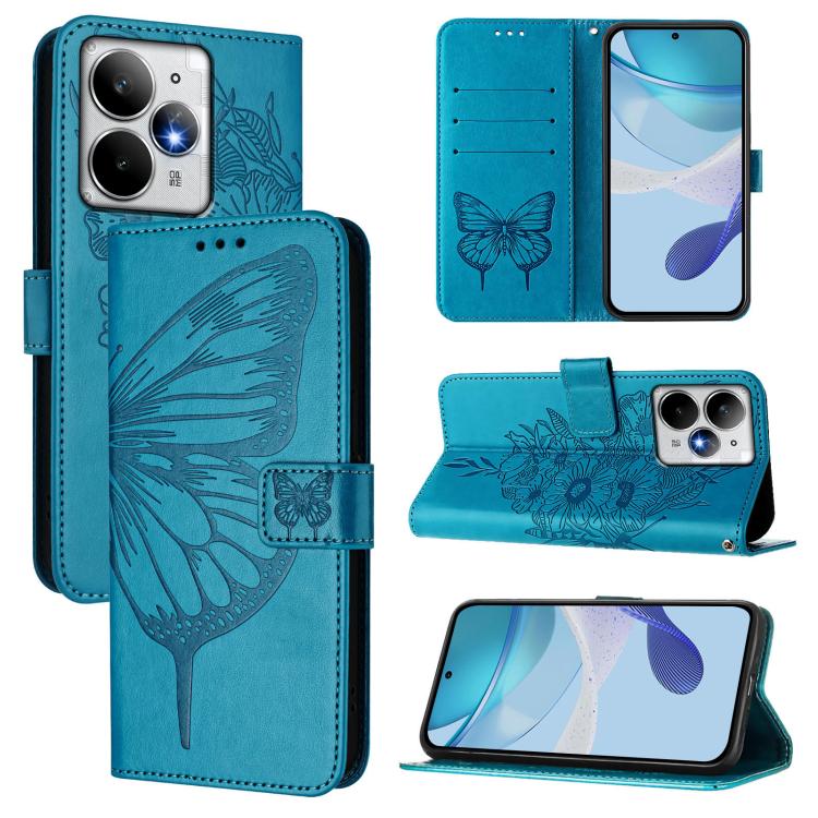 Embossed Butterfly Leather Phone Case, For Realme C71 4G Global, For Realme Neo7 Turbo 5G, For Realme V70 / 14x Global / C75 5G