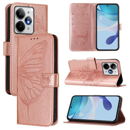 Embossed Butterfly Leather Phone Case, For Realme C71 4G Global, For Realme Neo7 Turbo 5G, For Realme V70 / 14x Global / C75 5G