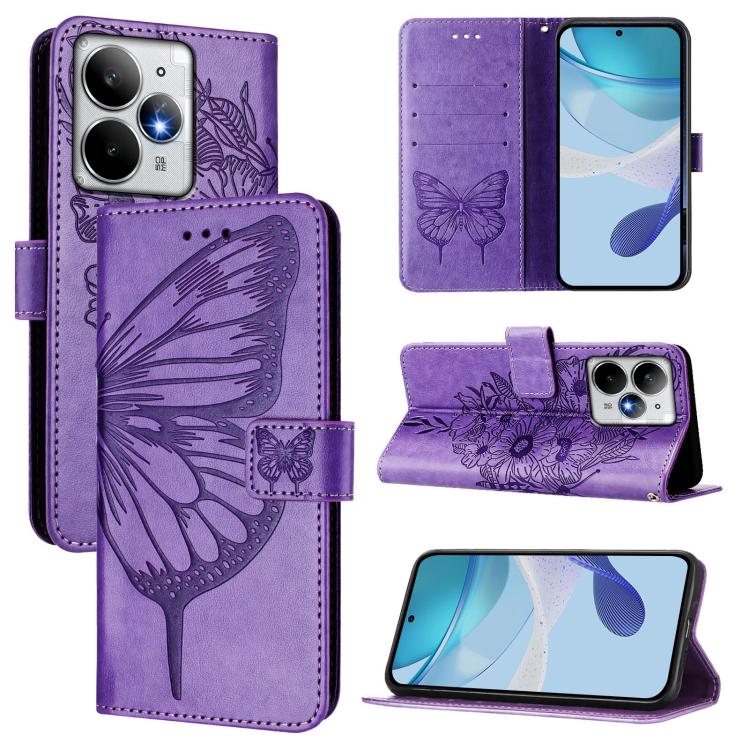 Embossed Butterfly Leather Phone Case, For Realme C71 4G Global, For Realme Neo7 Turbo 5G, For Realme V70 / 14x Global / C75 5G