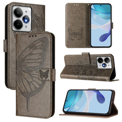 Embossed Butterfly Leather Phone Case, For Realme C71 4G Global, For Realme Neo7 Turbo 5G, For Realme V70 / 14x Global / C75 5G