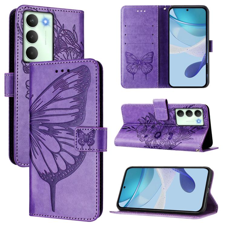 Embossed Butterfly Leather Phone Case, For Realme C71 4G Global, For Realme Neo7 Turbo 5G, For Realme V70 / 14x Global / C75 5G