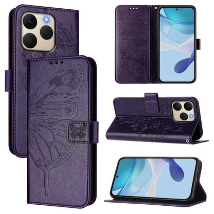 Embossed Butterfly Leather Phone Case, For Realme 15T Global, For Realme C71 4G India, For Realme 15 5G / Realme 15 Pro 5G