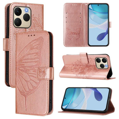Embossed Butterfly Leather Phone Case, For Realme 15T Global, For Realme C71 4G India, For Realme 15 5G / Realme 15 Pro 5G