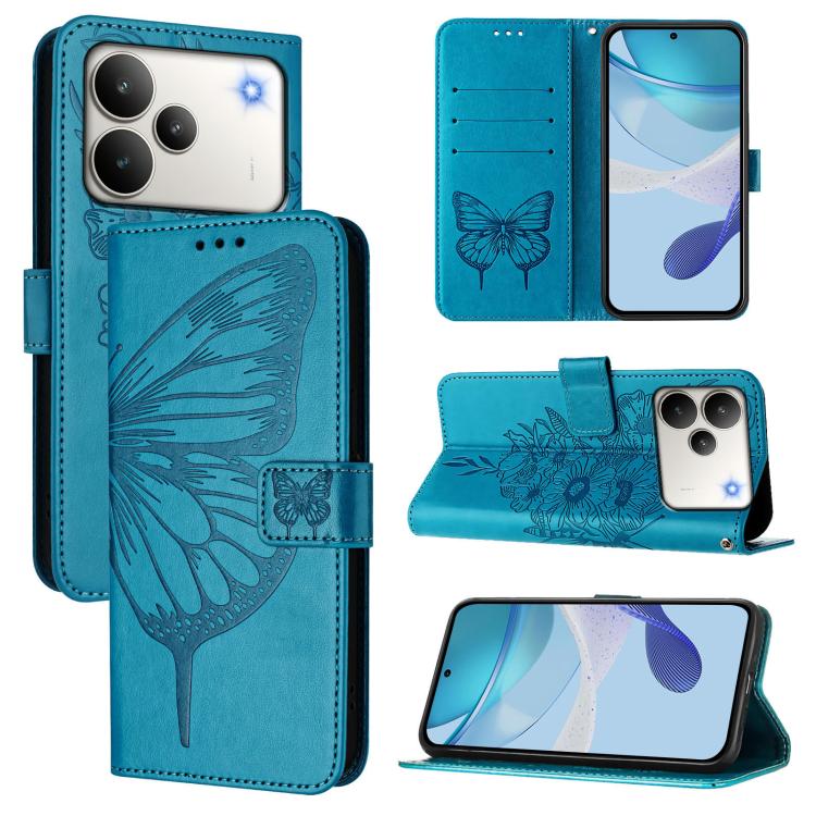 Embossed Butterfly Leather Phone Case, For Realme C85 5G / 15x 5G India, For Realme P4 Pro 5G, For Realme P4