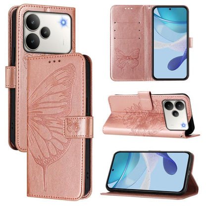 Embossed Butterfly Leather Phone Case, For Realme C85 5G / 15x 5G India, For Realme P4 Pro 5G, For Realme P4