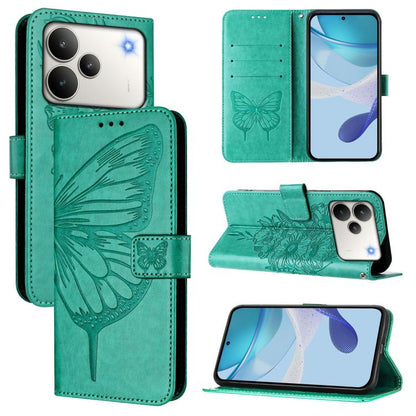 Embossed Butterfly Leather Phone Case, For Realme C85 5G / 15x 5G India, For Realme P4 Pro 5G, For Realme P4