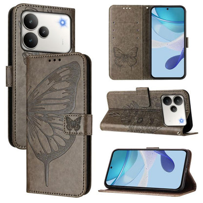 Embossed Butterfly Leather Phone Case, For Realme C85 5G / 15x 5G India, For Realme P4 Pro 5G, For Realme P4