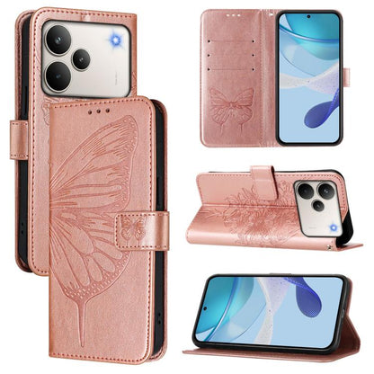 Embossed Butterfly Leather Phone Case, For Realme C85 5G / 15x 5G India, For Realme P4 Pro 5G, For Realme P4