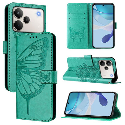 Embossed Butterfly Leather Phone Case, For Realme C85 5G / 15x 5G India, For Realme P4 Pro 5G, For Realme P4