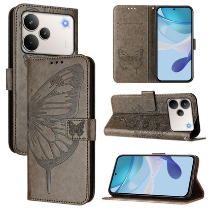 Embossed Butterfly Leather Phone Case, For Realme C85 5G / 15x 5G India, For Realme P4 Pro 5G, For Realme P4