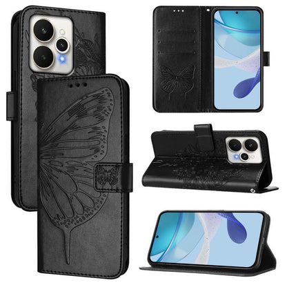 Embossed Butterfly Leather Phone Case, For Realme 15T Global, For Realme C71 4G India, For Realme 15 5G / Realme 15 Pro 5G