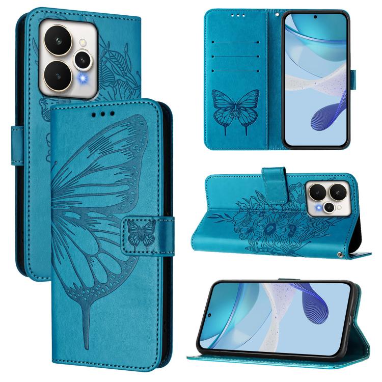 Embossed Butterfly Leather Phone Case, For Realme 15T Global, For Realme C71 4G India, For Realme 15 5G / Realme 15 Pro 5G