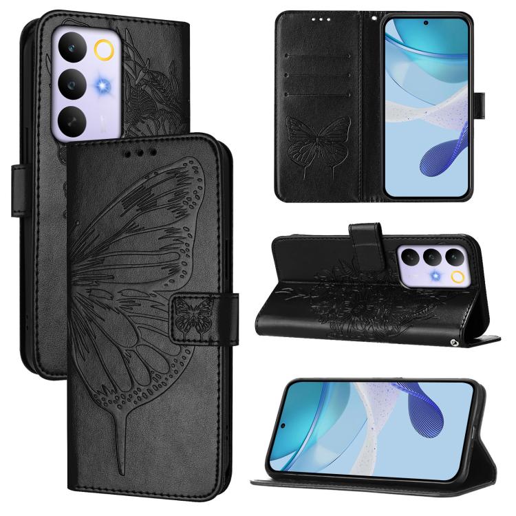 Embossed Butterfly Leather Phone Case, For Realme C85 5G / 15x 5G India, For Realme P4 Pro 5G, For Realme P4