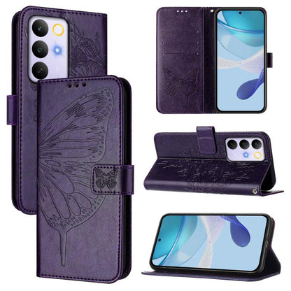 Embossed Butterfly Leather Phone Case, For Realme C85 5G / 15x 5G India, For Realme P4 Pro 5G, For Realme P4