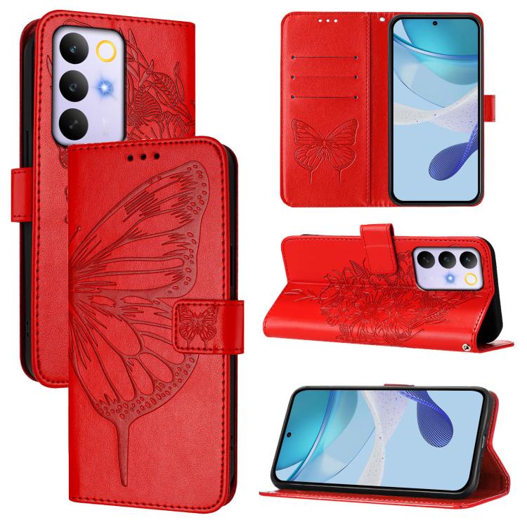 Embossed Butterfly Leather Phone Case, For Realme C85 5G / 15x 5G India, For Realme P4 Pro 5G, For Realme P4