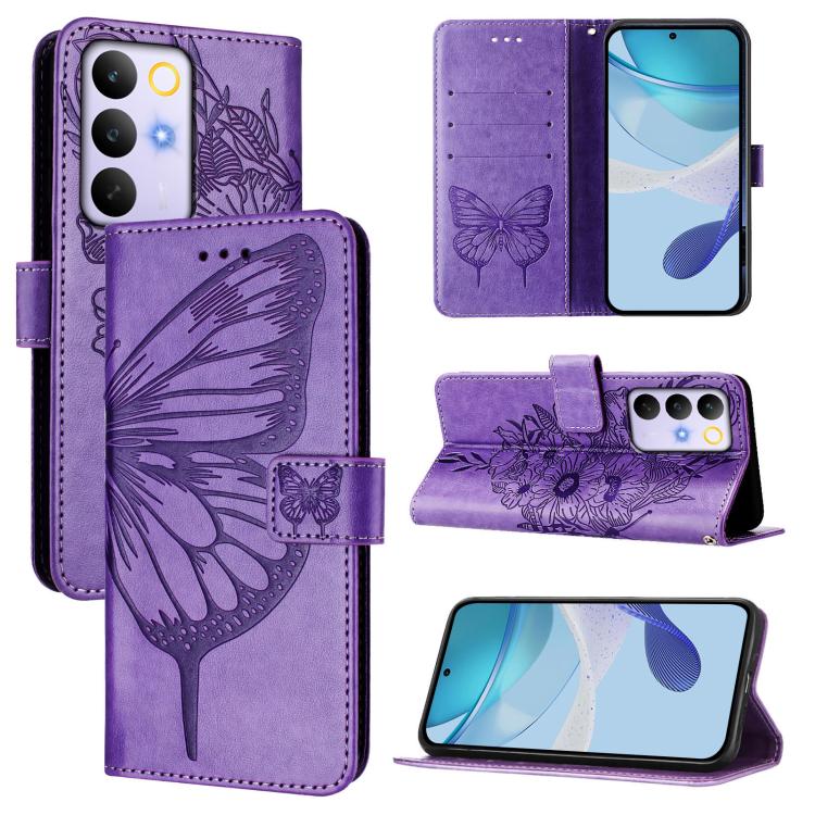 Embossed Butterfly Leather Phone Case, For Realme C85 5G / 15x 5G India, For Realme P4 Pro 5G, For Realme P4