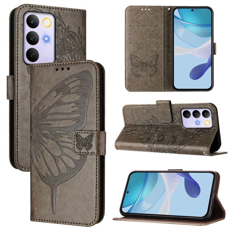 Embossed Butterfly Leather Phone Case, For Realme C85 5G / 15x 5G India, For Realme P4 Pro 5G, For Realme P4